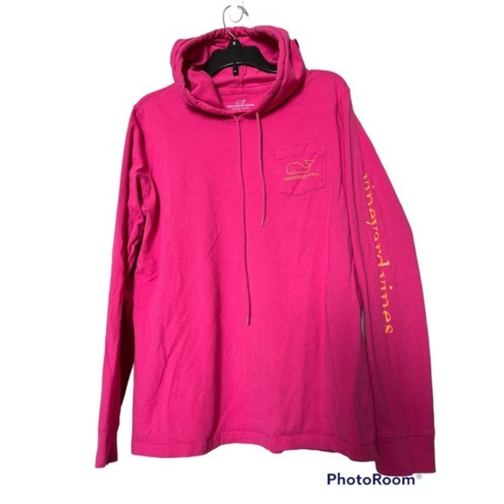 Vineyard Vines long‎ sleeved hooded t shirt pink size S